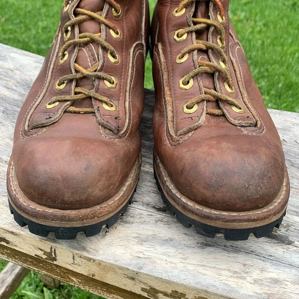 Men's Brown Leather Lace-Up Work Boots